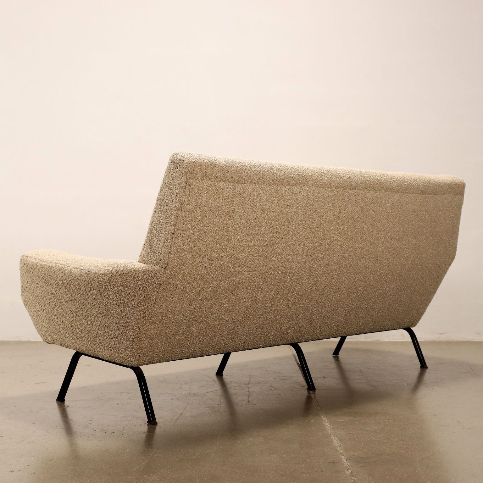 Vintage Sofa Foam Padding Cloth Enamelled Metal Design Italy 1960s photo vintage