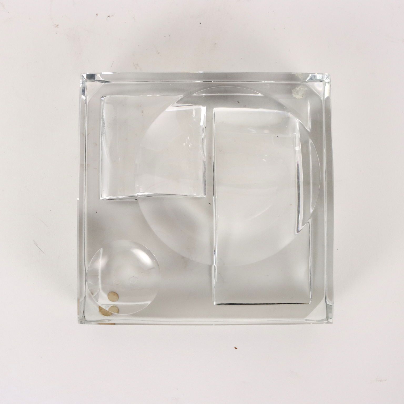 Vintage Tray Baccarat Crystal France XX Century photo for sale