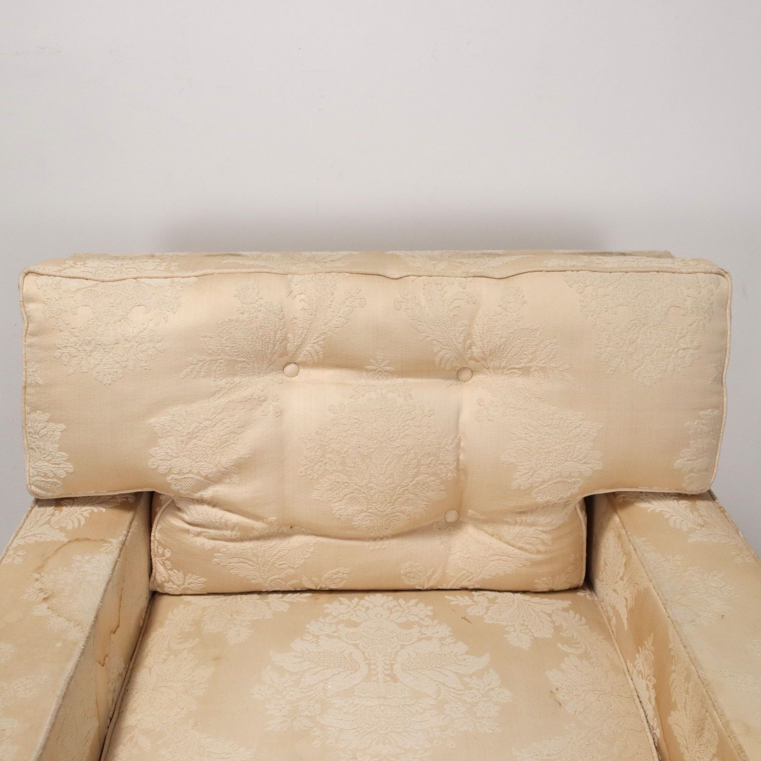 Vintage Armchairs Fabric Foam Design Italy 1950s photo for sale