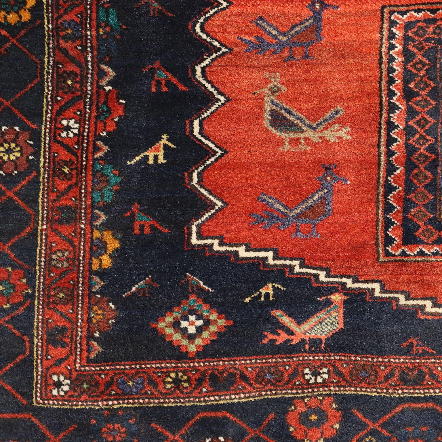 Antique Asian Carpet Wool Heavy Knot 114 X 81 In Original photo vinterior