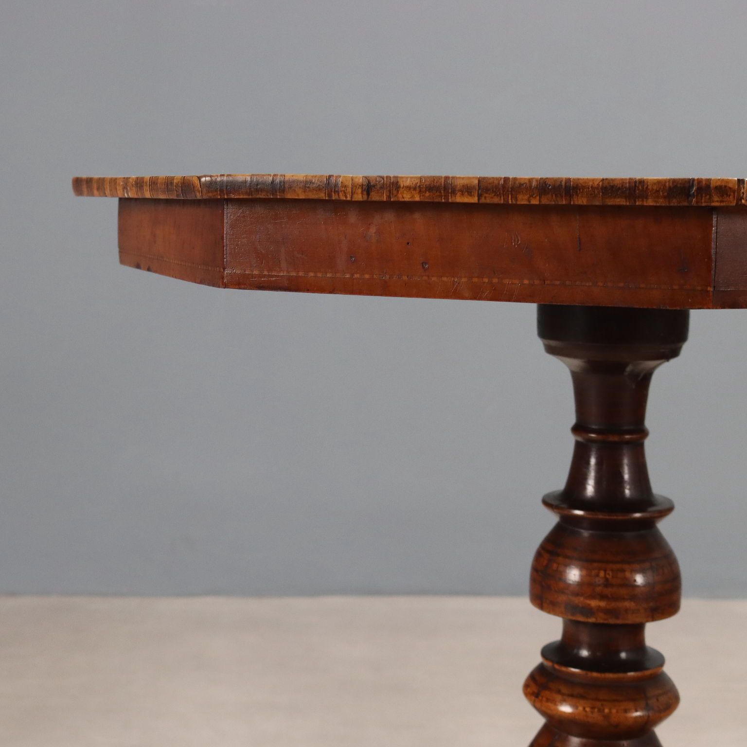 Antique Small Table Rolo Walnut Inlays Italy XIX Century photo buy