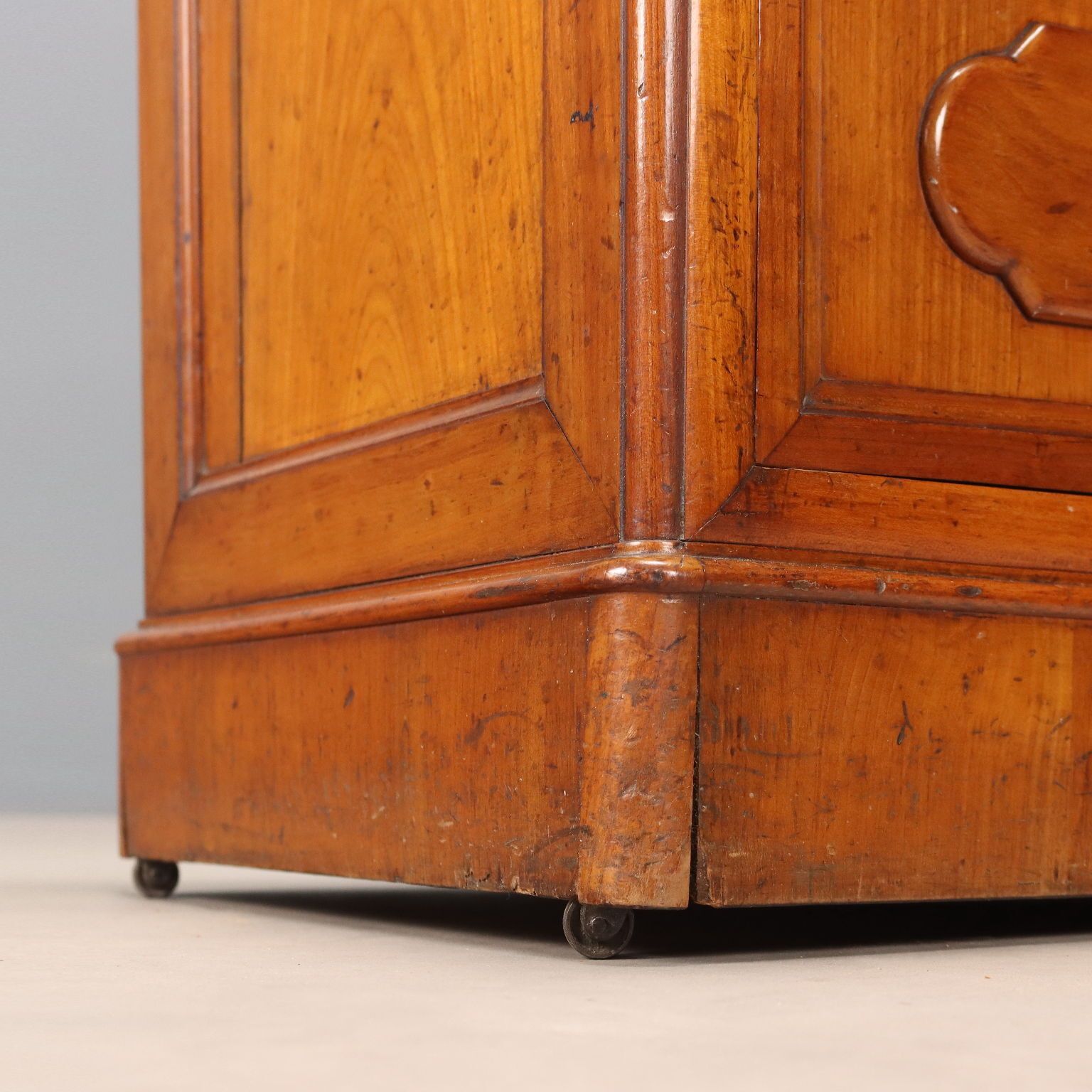 Antique Flap Cabinet Cherrywood Italy Mid XIX Century photo vintage