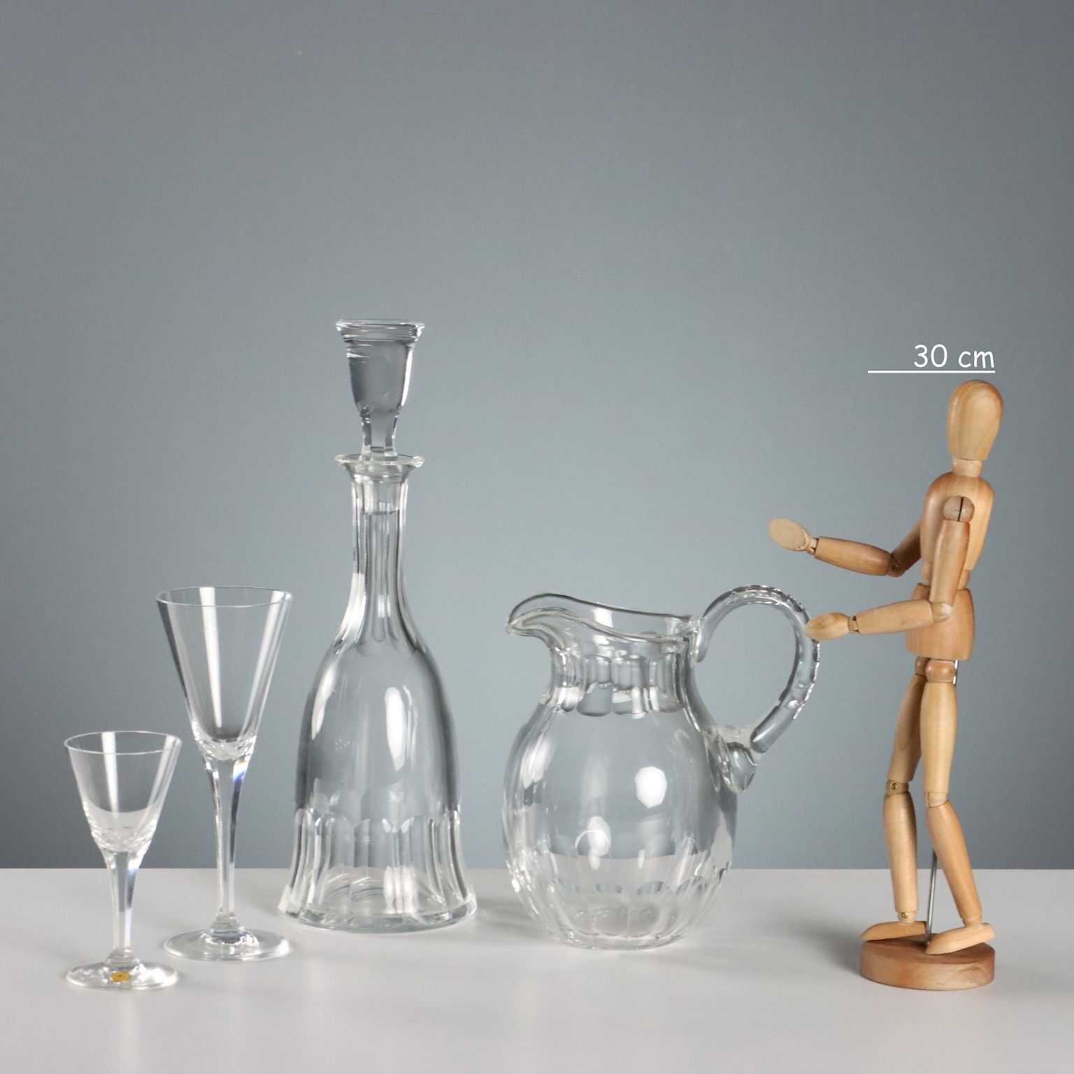 Vintage Crystal Glass Set Josephine Hütte Austria 1950s 1960s photo furniture