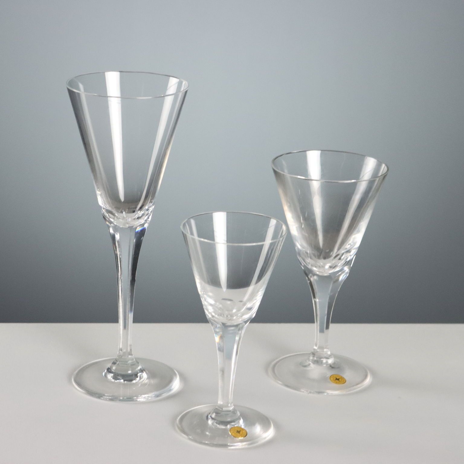 520.0 Vintage Crystal Glass Set Josephine Hütte Austria 1950s 1960s photo