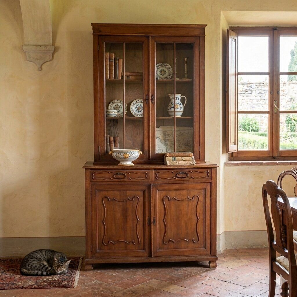 Antique Cupboard Walnut Veneer Italy XX Century photo furniture