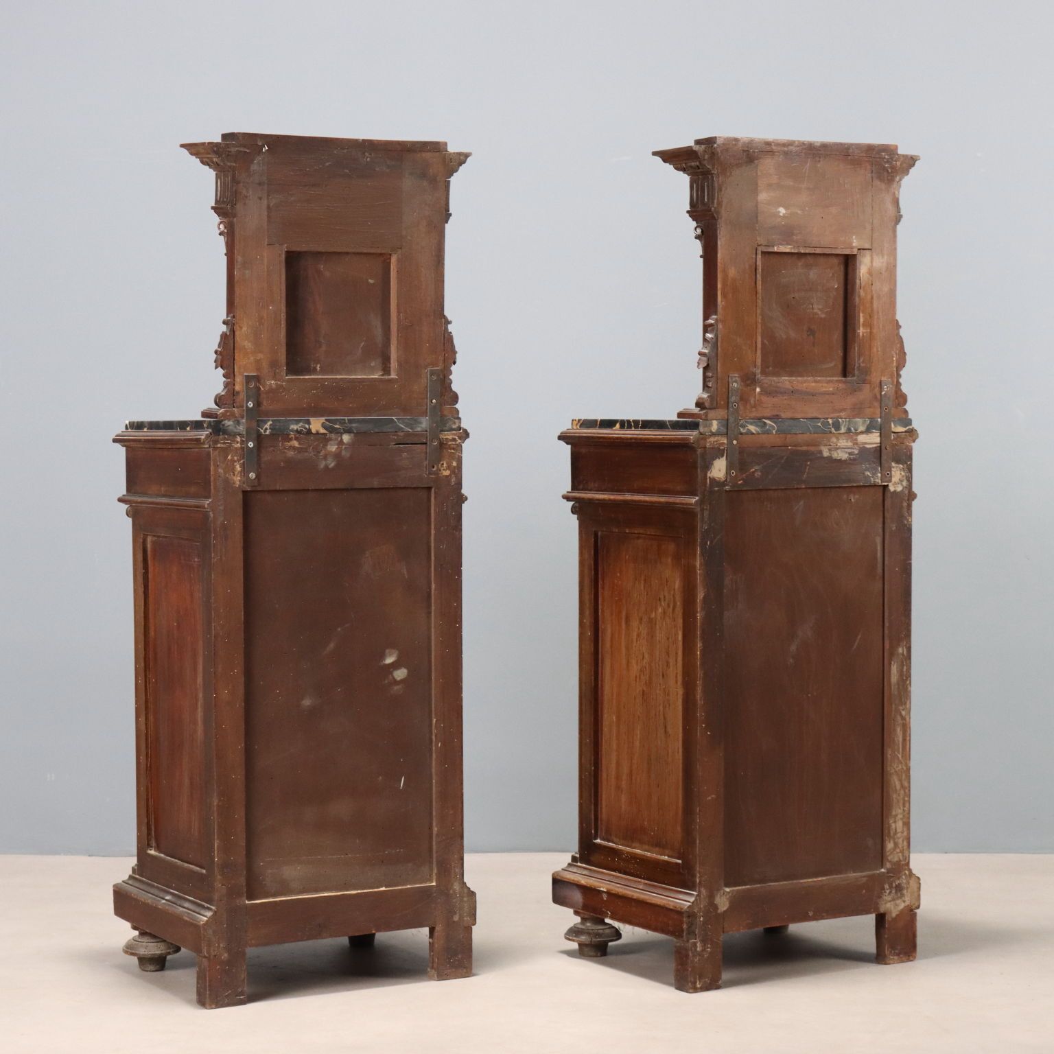 photo buy Bedside Tables Neo Renaissance Walnut Italy XX Century