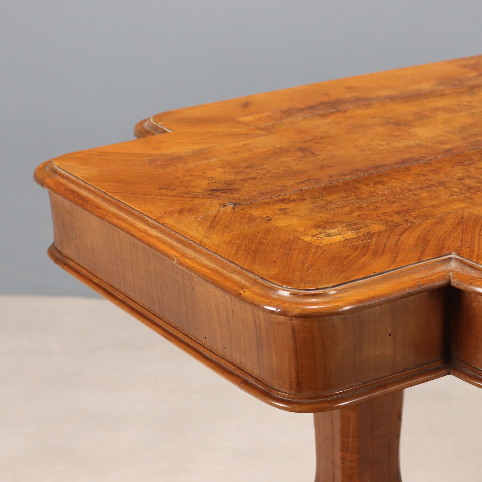 Small Antique Table Umbertino Walnut Italy XIX Century photo Furniture