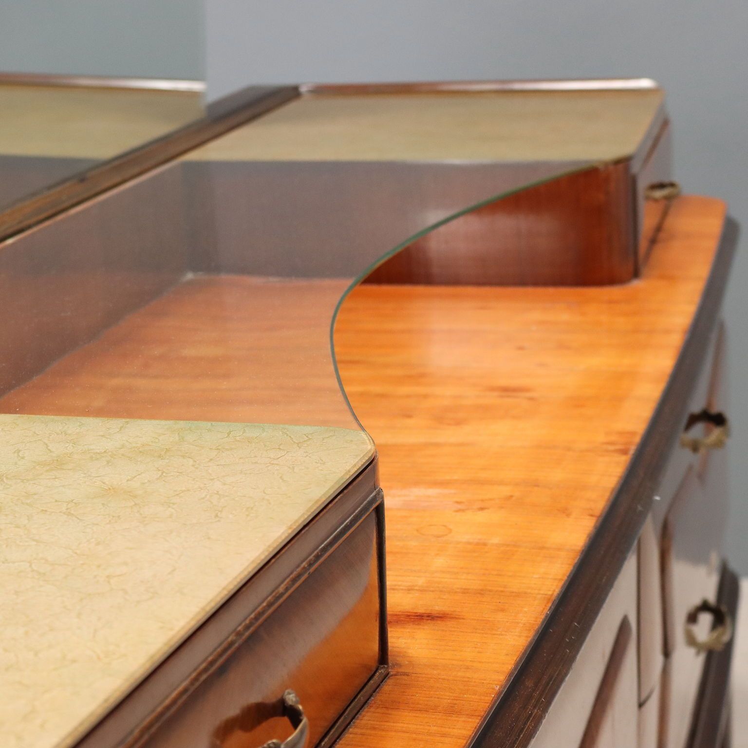 Vintage Buffet Cabinet Exotic Woods Design 1950s photo Furniture