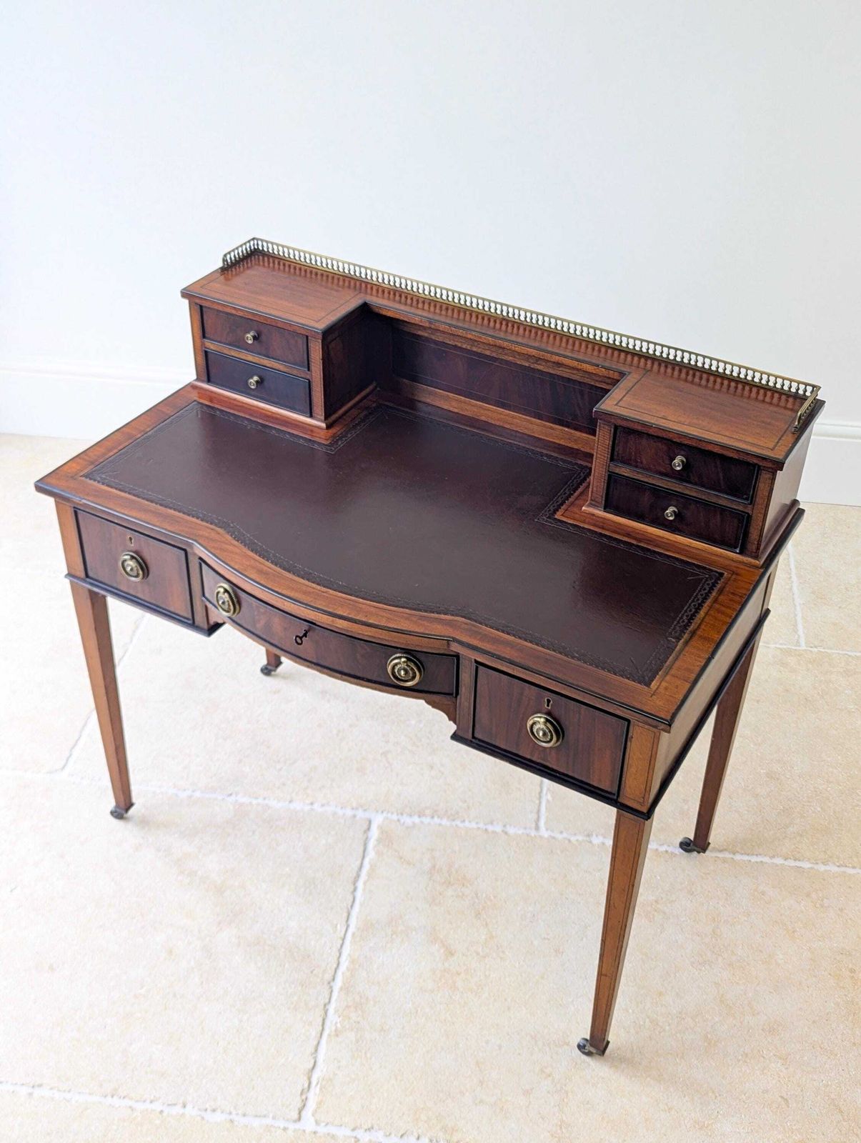 Antique Edwardian Mahogany Writing Desk C.1910 photo for sale