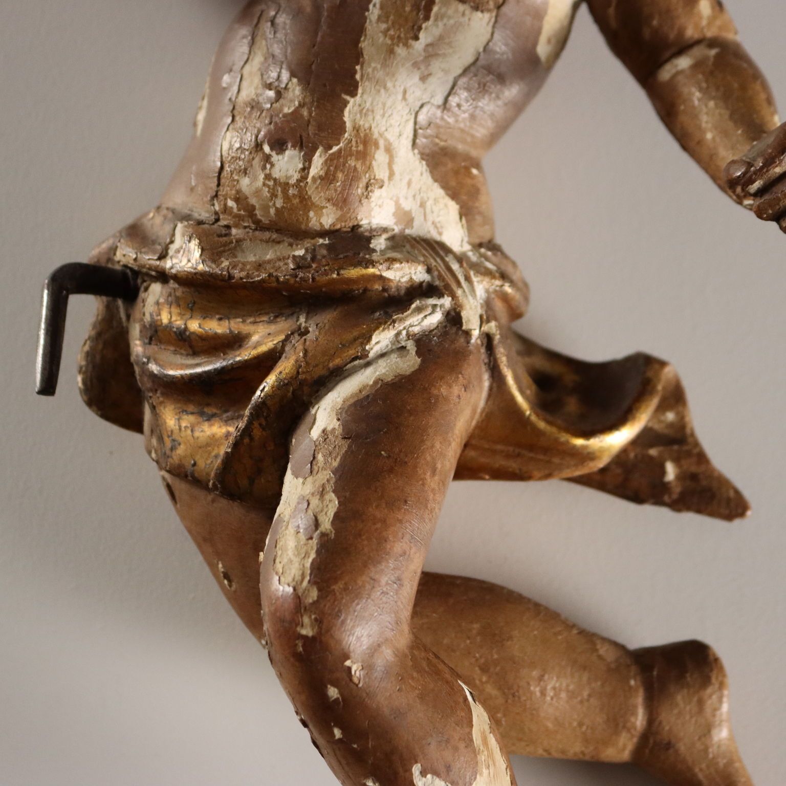 photo for sale Antique Cherubs Lacquered Gilded Carved Wood Italy XVIII Century