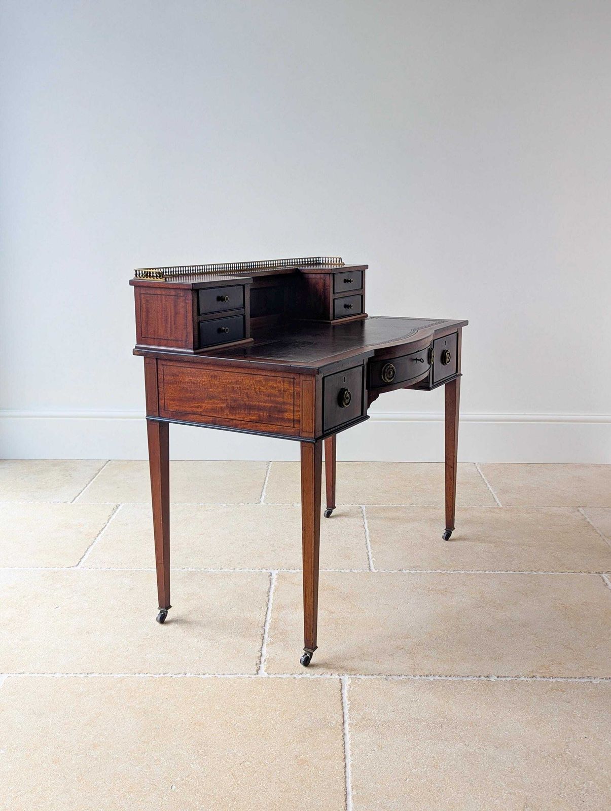 Furniture Antique Edwardian Mahogany Writing Desk C.1910 photo