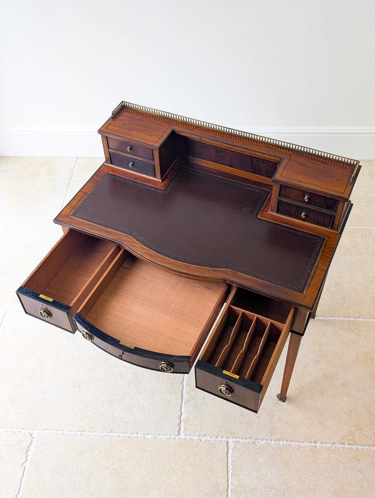photo buy Antique Edwardian Mahogany Writing Desk C.1910