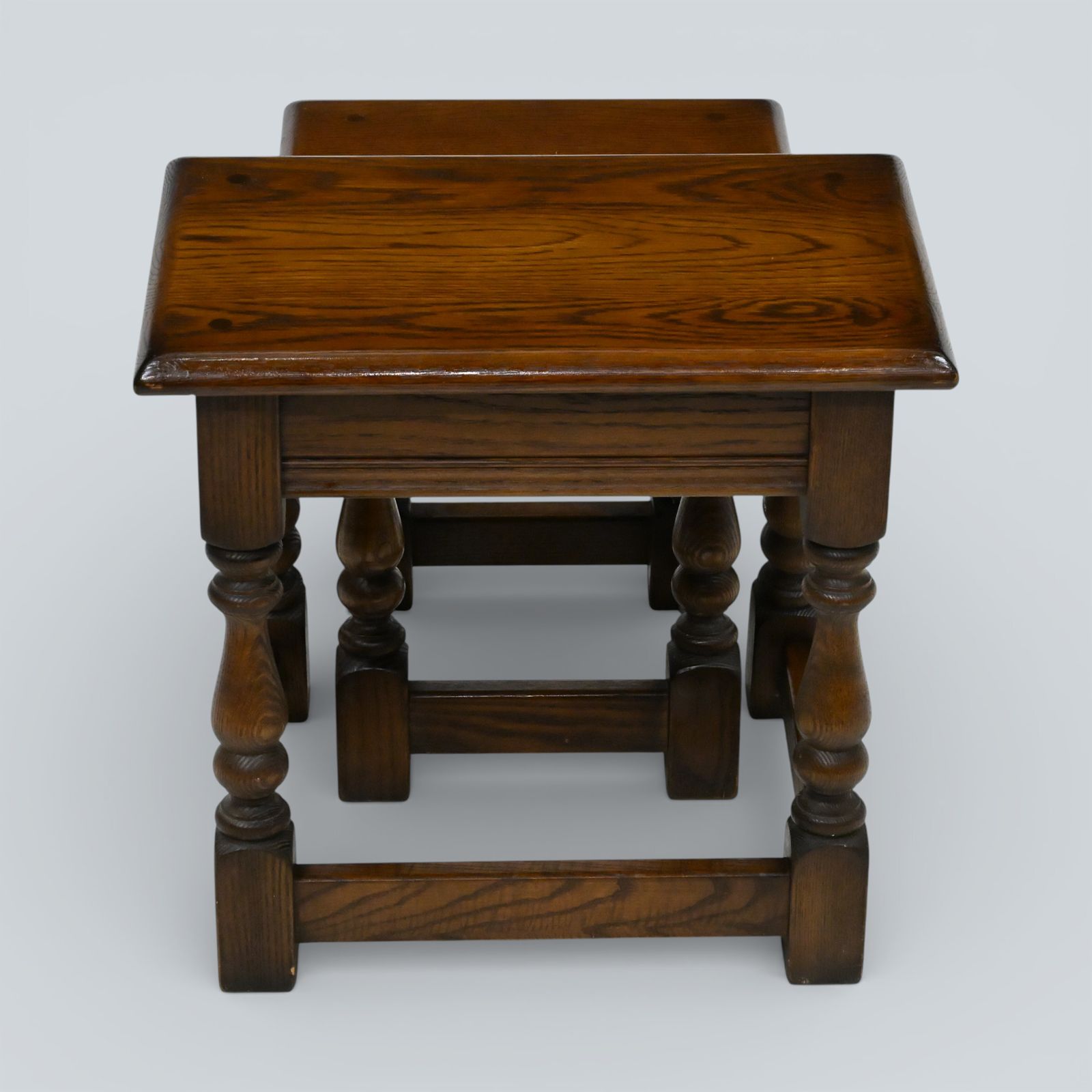Old Charm Oak Nest Of 2 Tables Model 1494 Light Oak Finish Free Uk Delivery photo 187.0