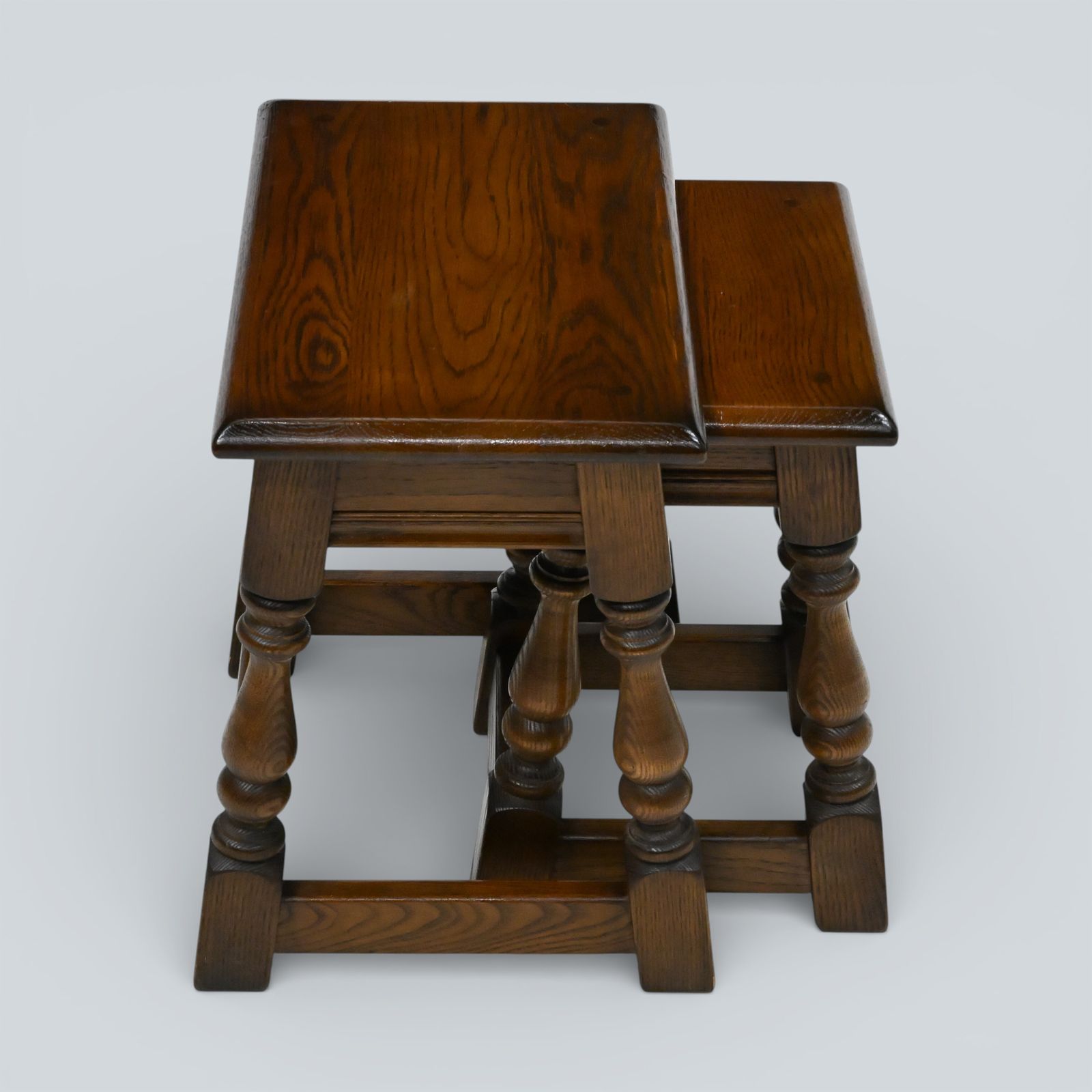 Old Charm Oak Nest Of 2 Tables Model 1494 Light Oak Finish Free Uk Delivery photo buy