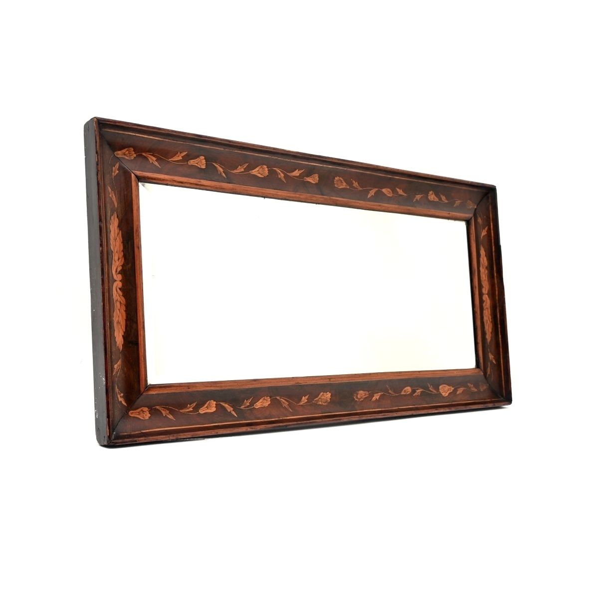 Antique Dutch Marquetry Period Inlaid Mahogany Mirror photo furniture