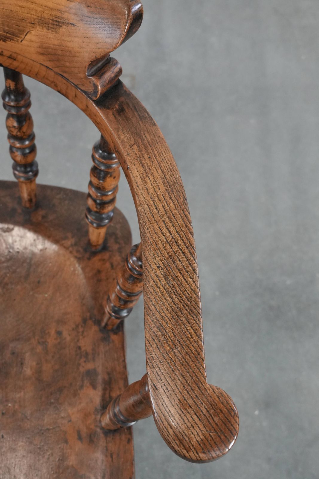Antique English Captain Chair/ Side Chair/ Office Chair From The Early 19th Century photo vintage