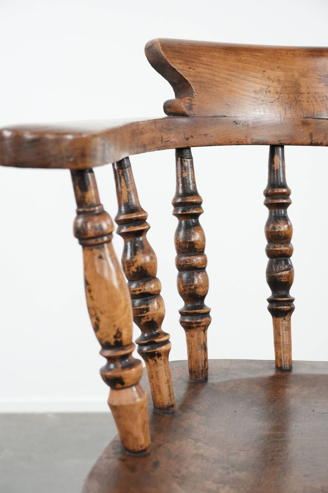 photo for sale Antique English Captain Chair/ Side Chair/ Office Chair From The Early 19th Century