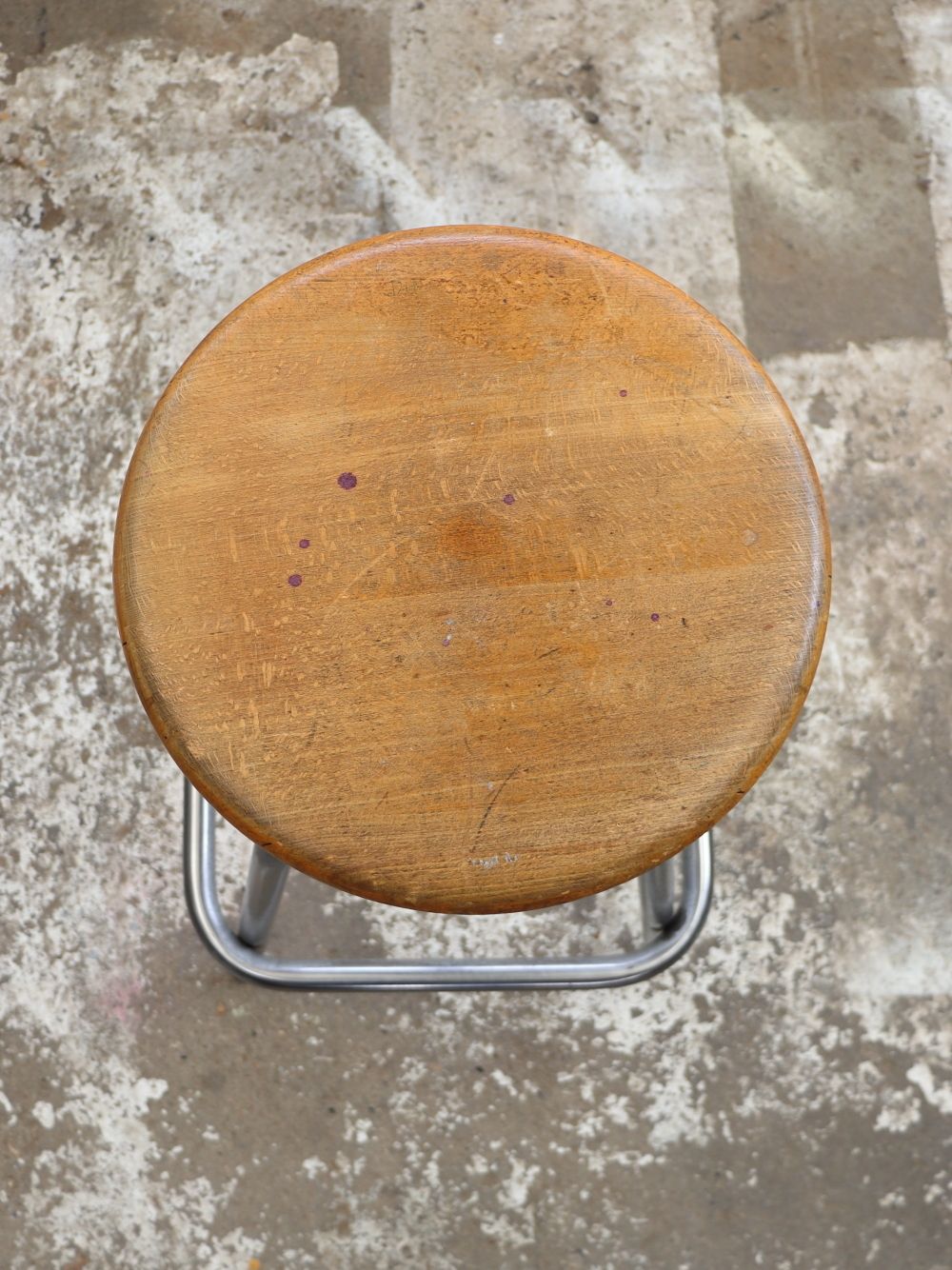 Lovely French L.Sautereau Industrial Swivel Stool photo 225.0