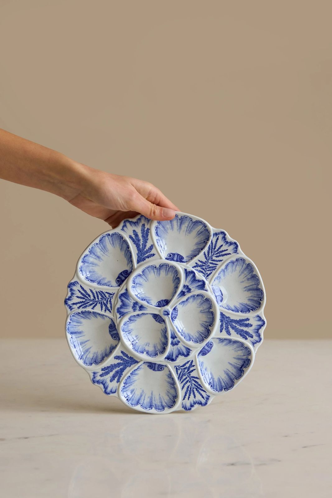 Rare French Oyster Plates, J. Vieillard & Cie Bordeaux
