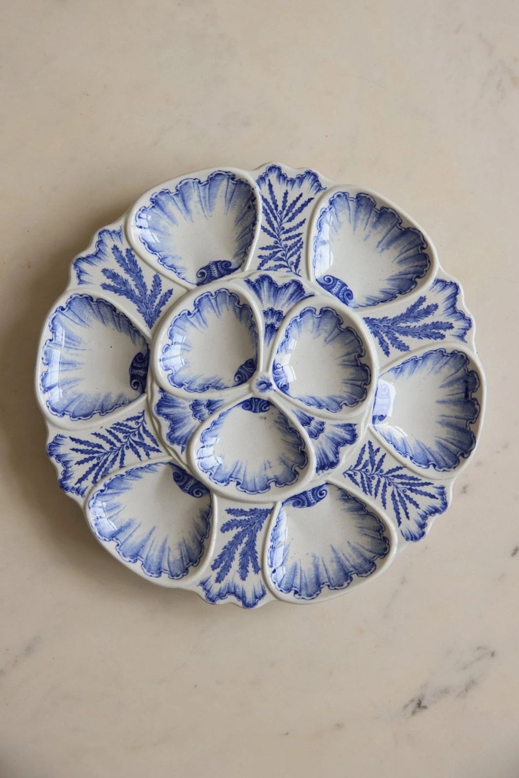 Rare French Oyster Plates, J. Vieillard & Cie Bordeaux photo for sale