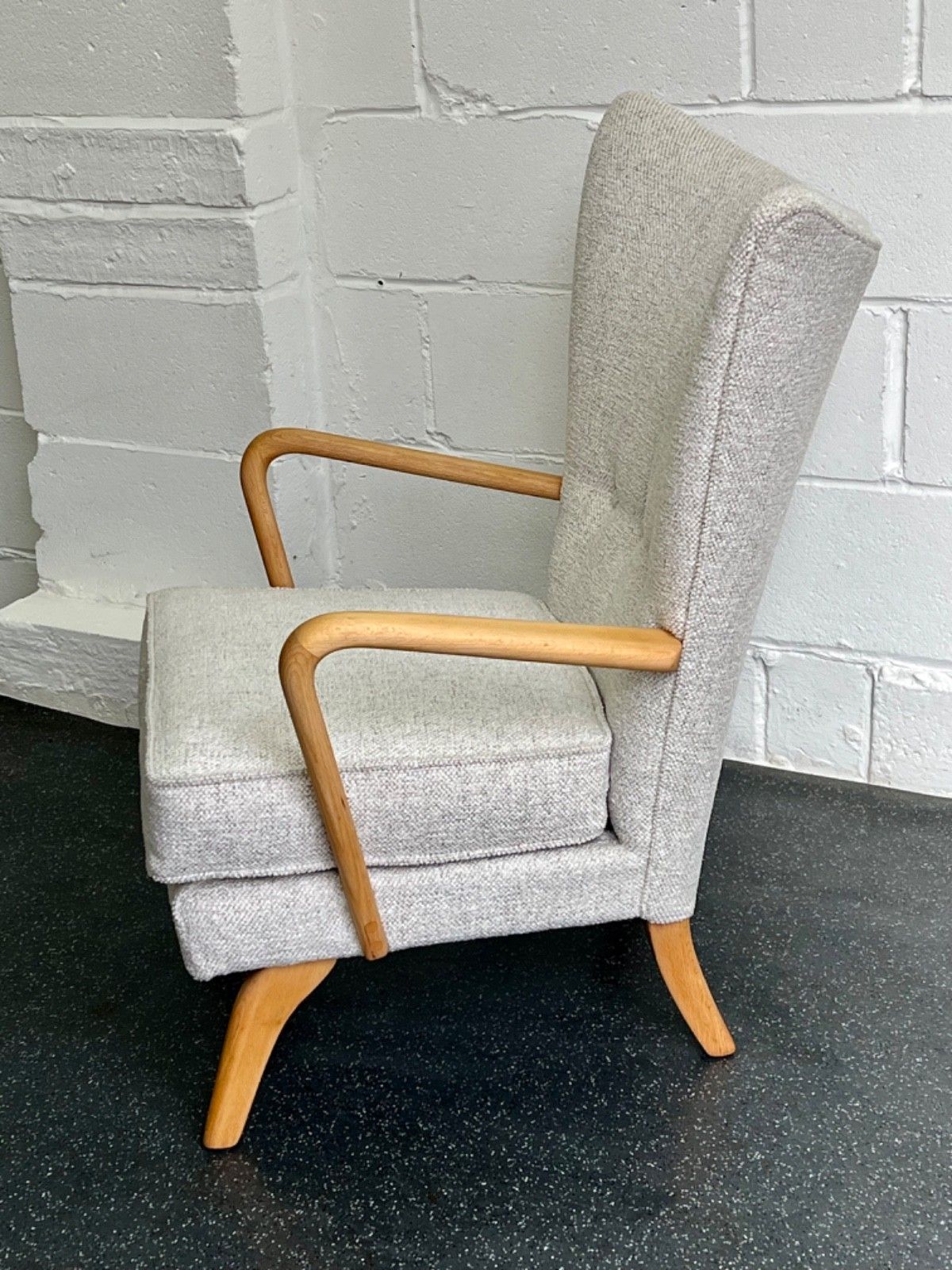 Midcentury Howard Keith Bambino Armchair New Upholstery (Delivery Available) photo vintage