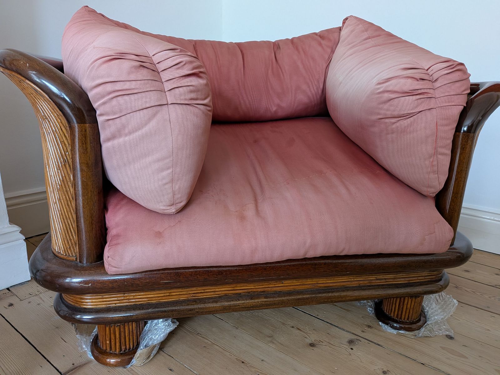 Beautiful Brazilian Hardwood And Bamboo Loveseat photo Furniture