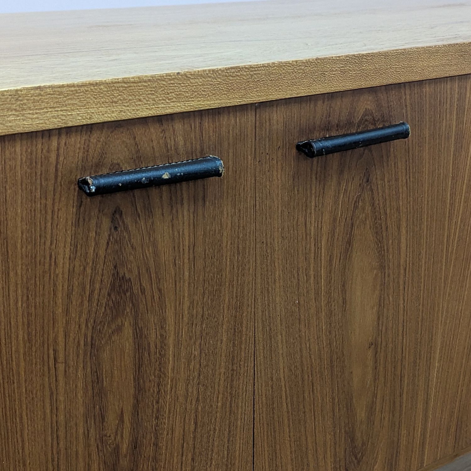 Midcentury 1960s Sideboard With Leather Handles By Gunther Hoffstead For Uniflex photo buy