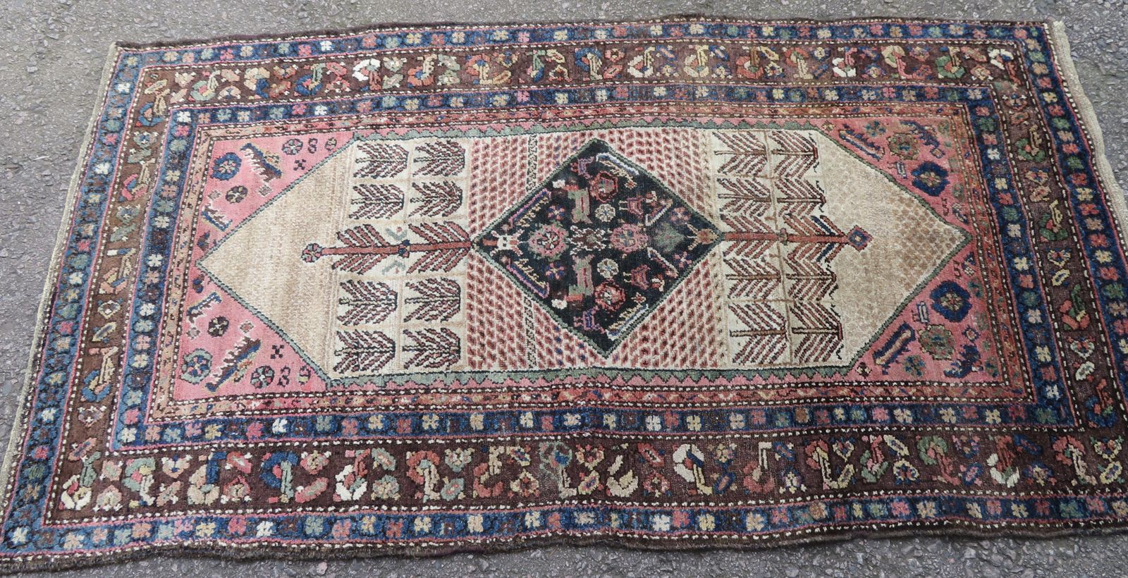 Antique Kurdish Tribal Rug. 206cm X 117cm. photo furniture