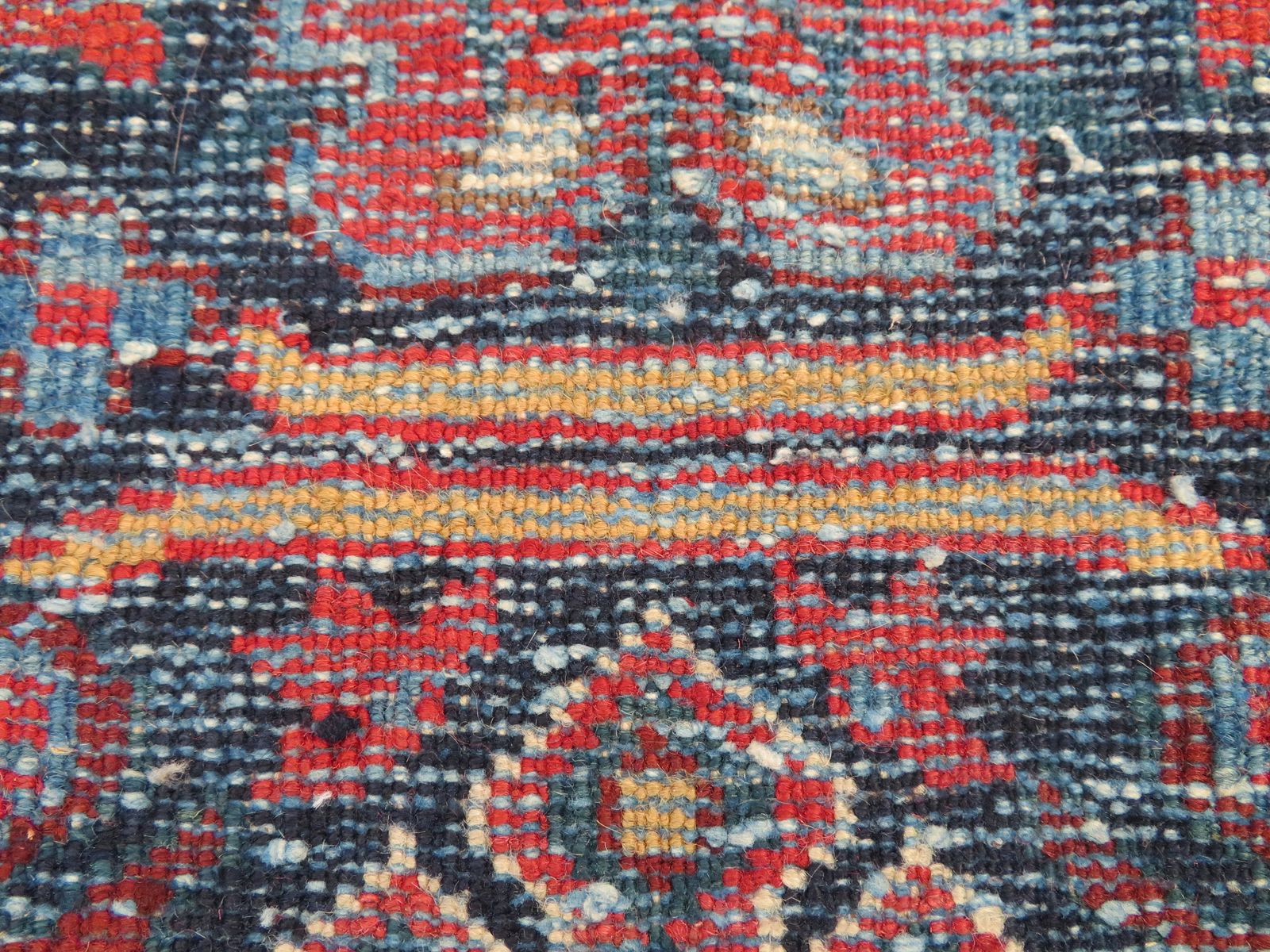 photo buy Distressed Antique Kurdish Rug. 173cm X 137cm.