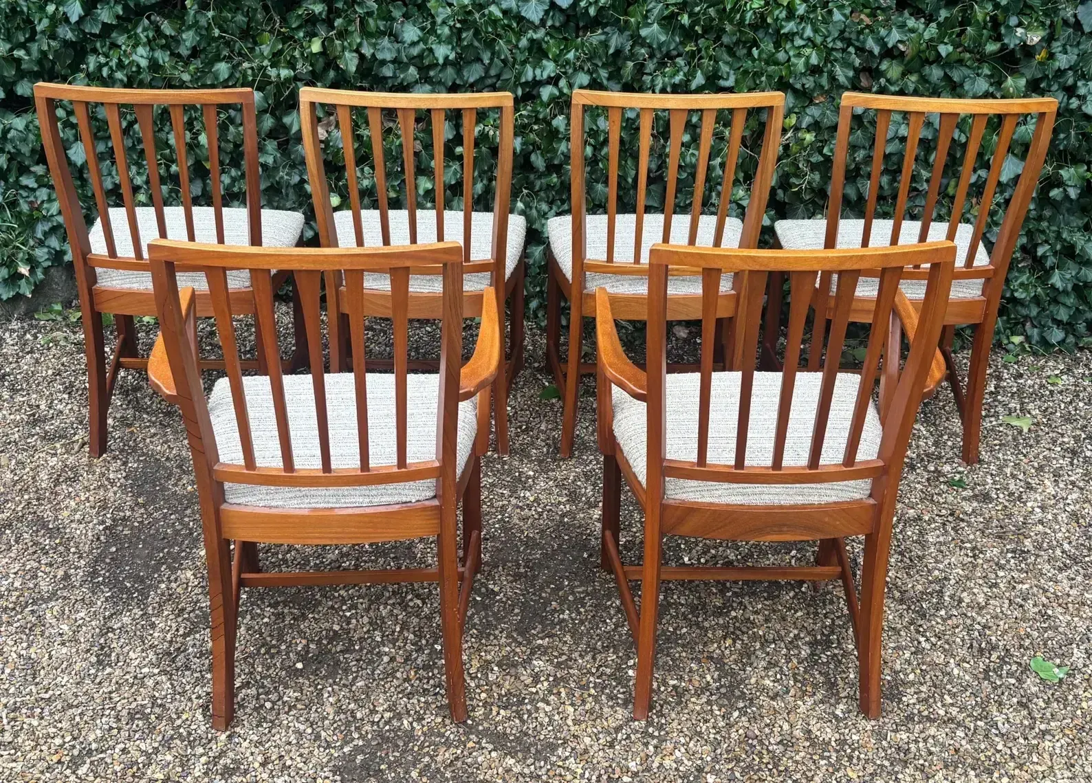 690.0 Set Of 6 Mid Century Teak Dining Chairs By McIntosh C.1970s photo
