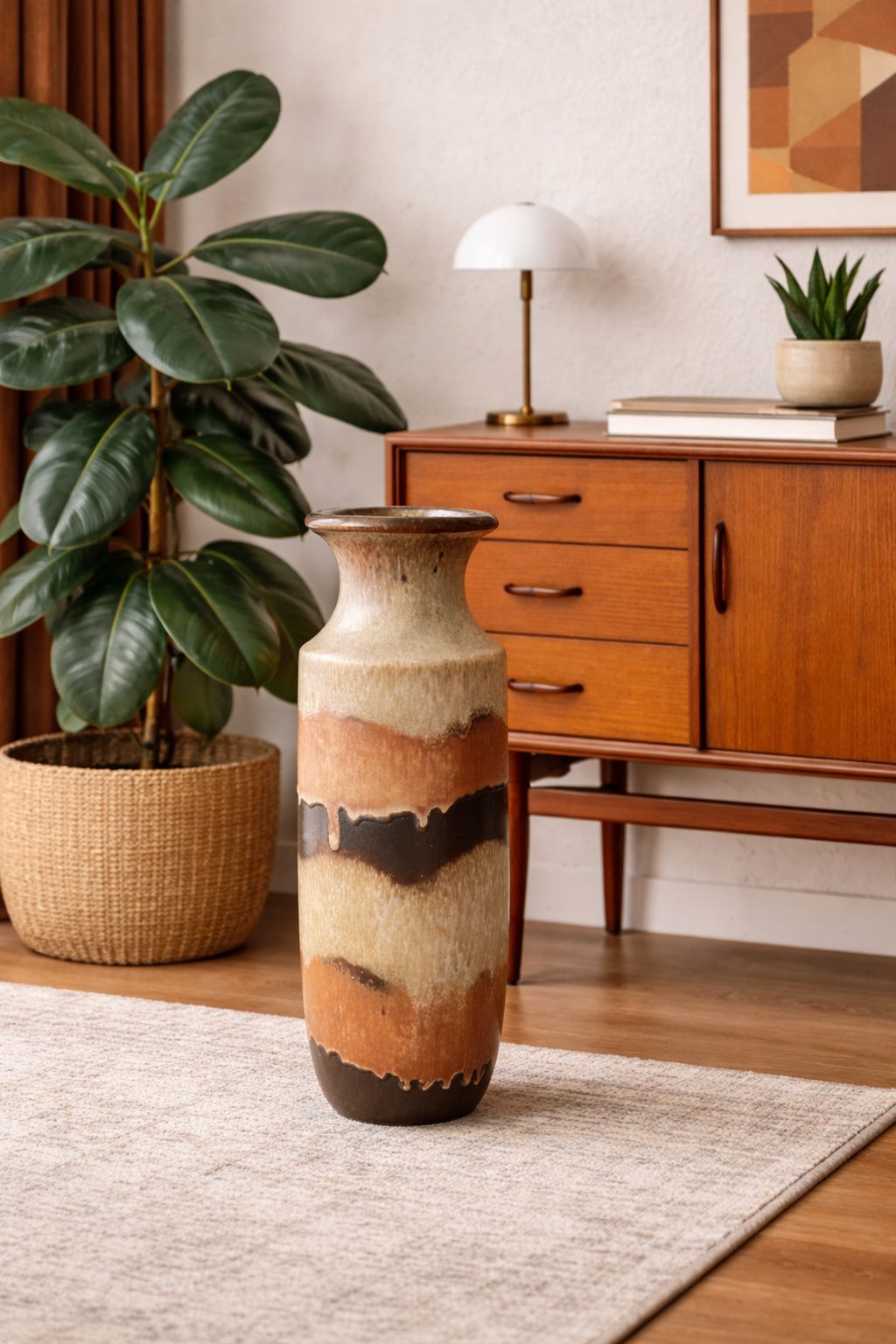 West German Lava Glaze Floor Vase  By Scheurich 239 41 photo for sale