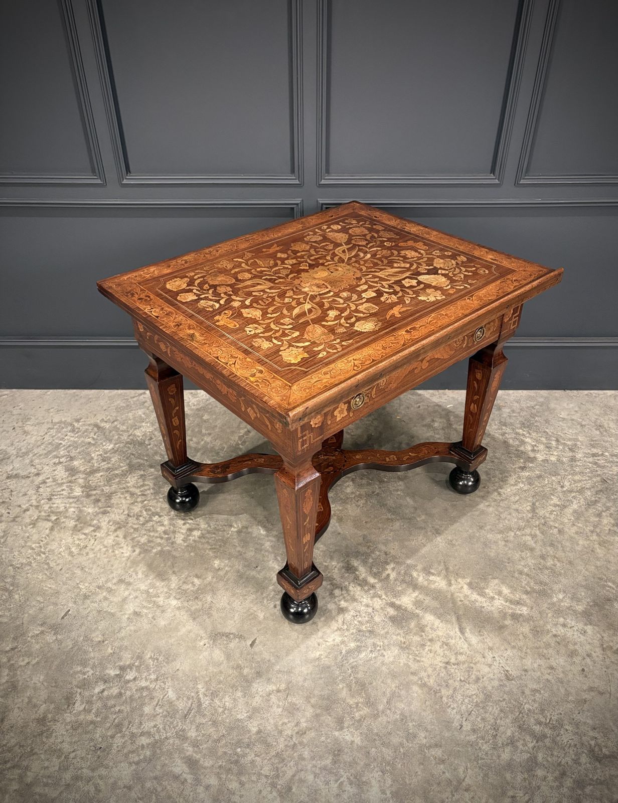 Rare 18th Century Dutch Marquetry Inlaid Architects Table photo furniture