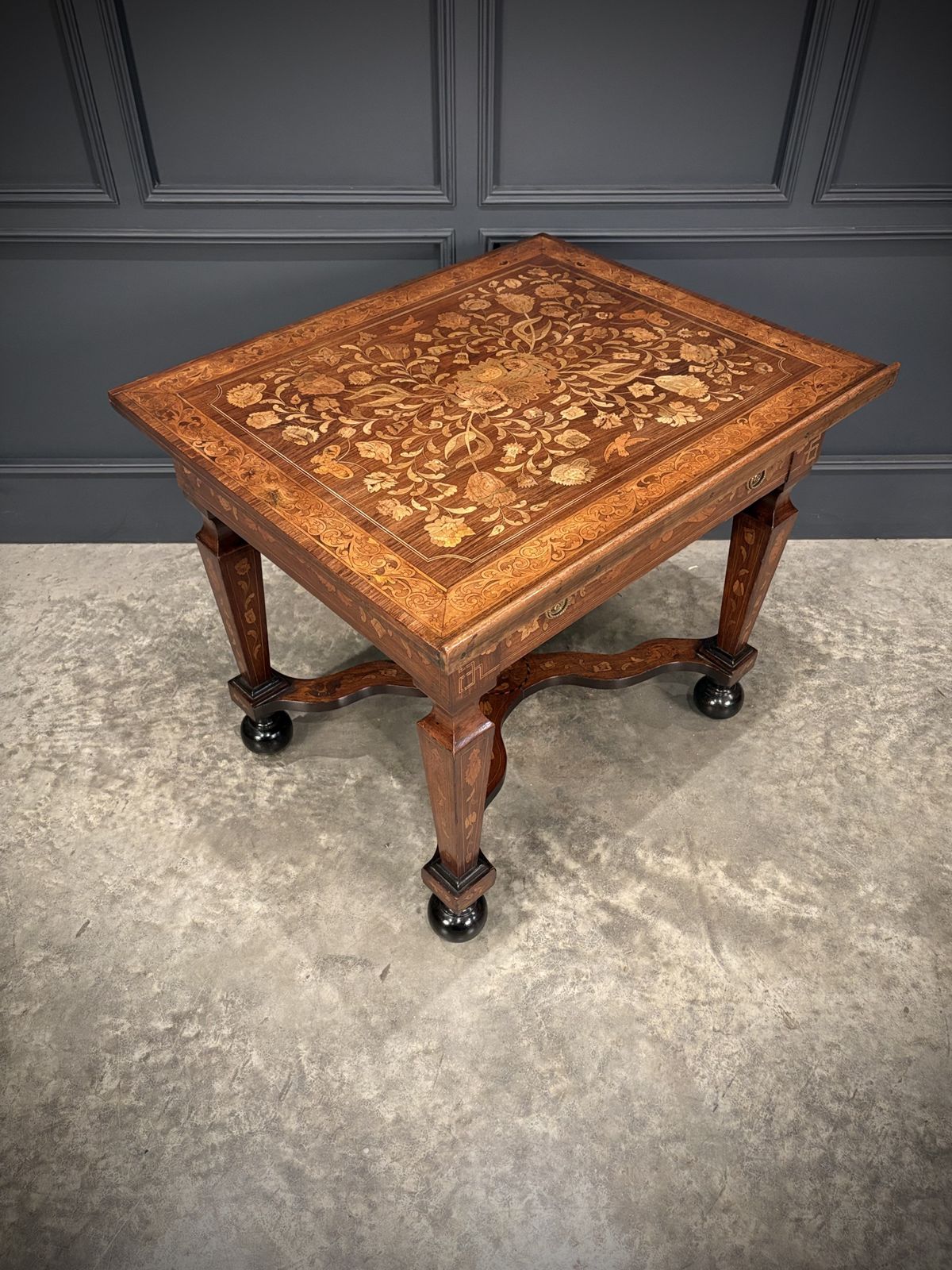 Rare 18th Century Dutch Marquetry Inlaid Architects Table photo Furniture