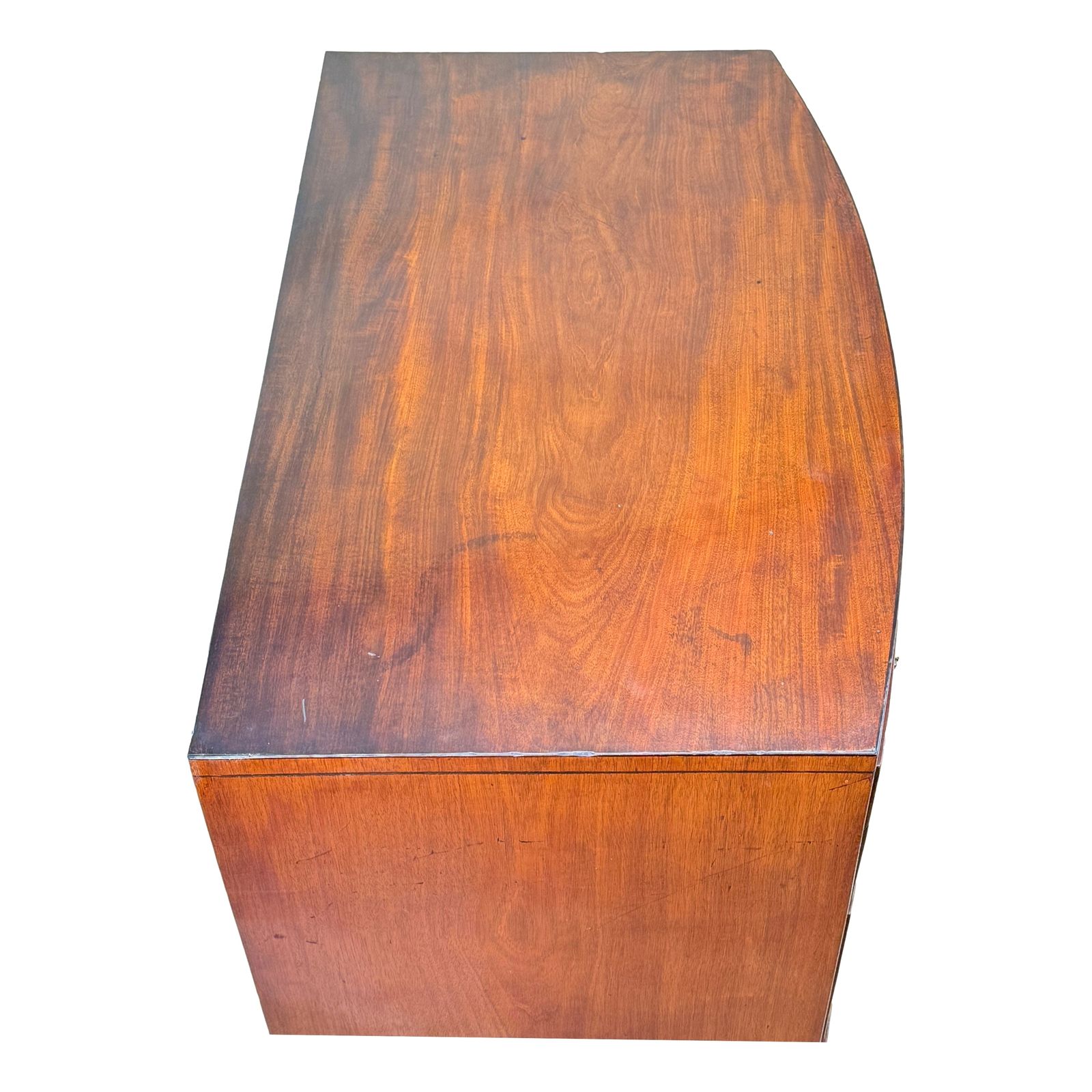 George III 18th Century Bowfront Mahogany Chest Of Drawers (England, Circa 1790) photo for sale