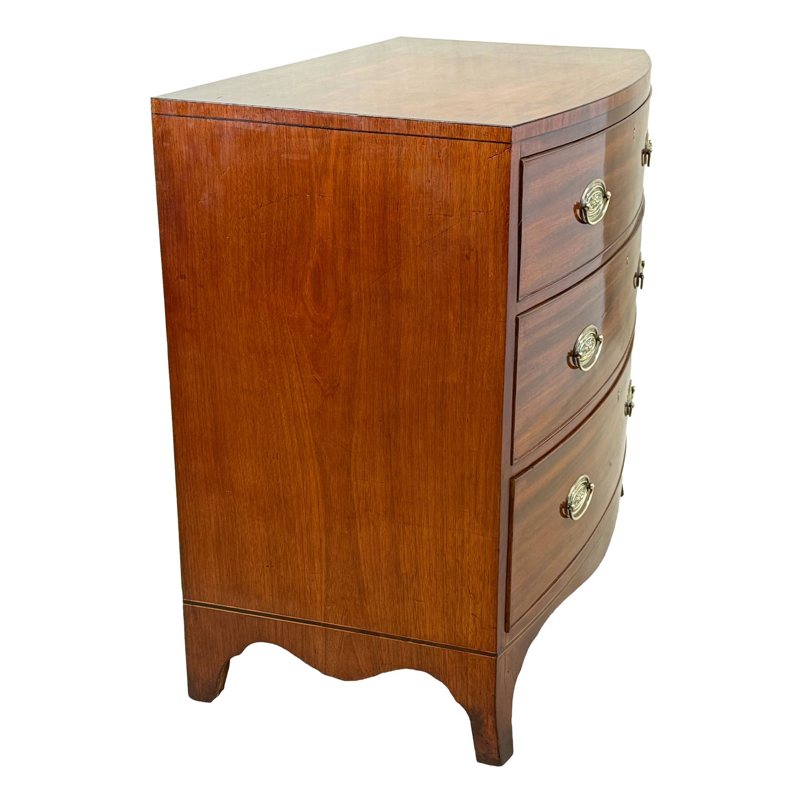 George III 18th Century Bowfront Mahogany Chest Of Drawers (England, Circa 1790) photo vinterior