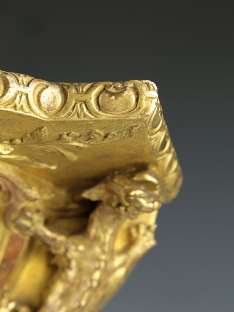 Furniture Exquisite Renaissance Revival Giltwood Griffin Bracket Shelf photo