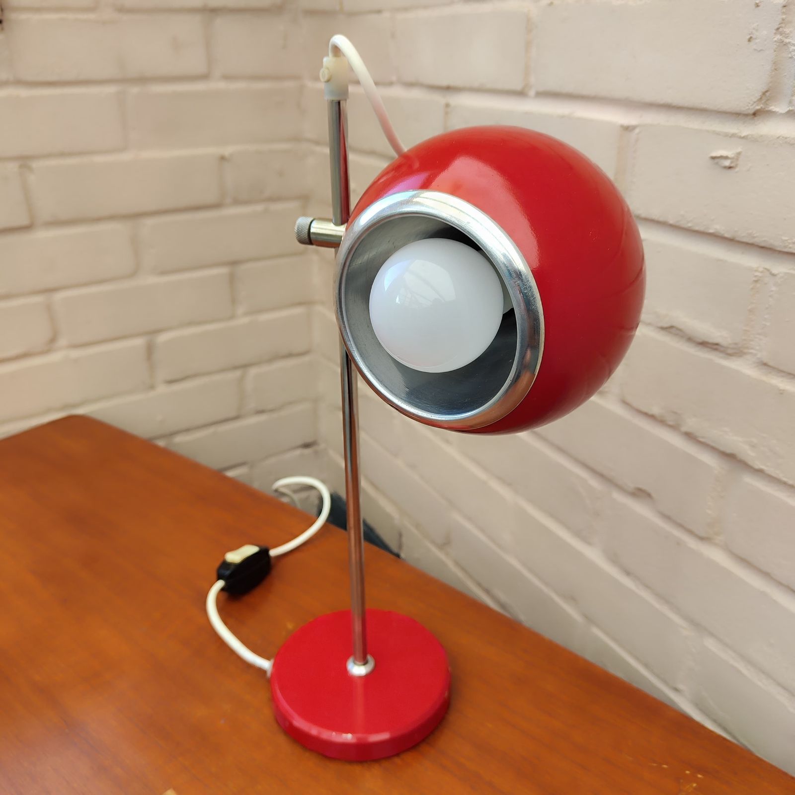 Hungarian Space Age Eyeball Desk Lamp By Elektrofém, 1970s