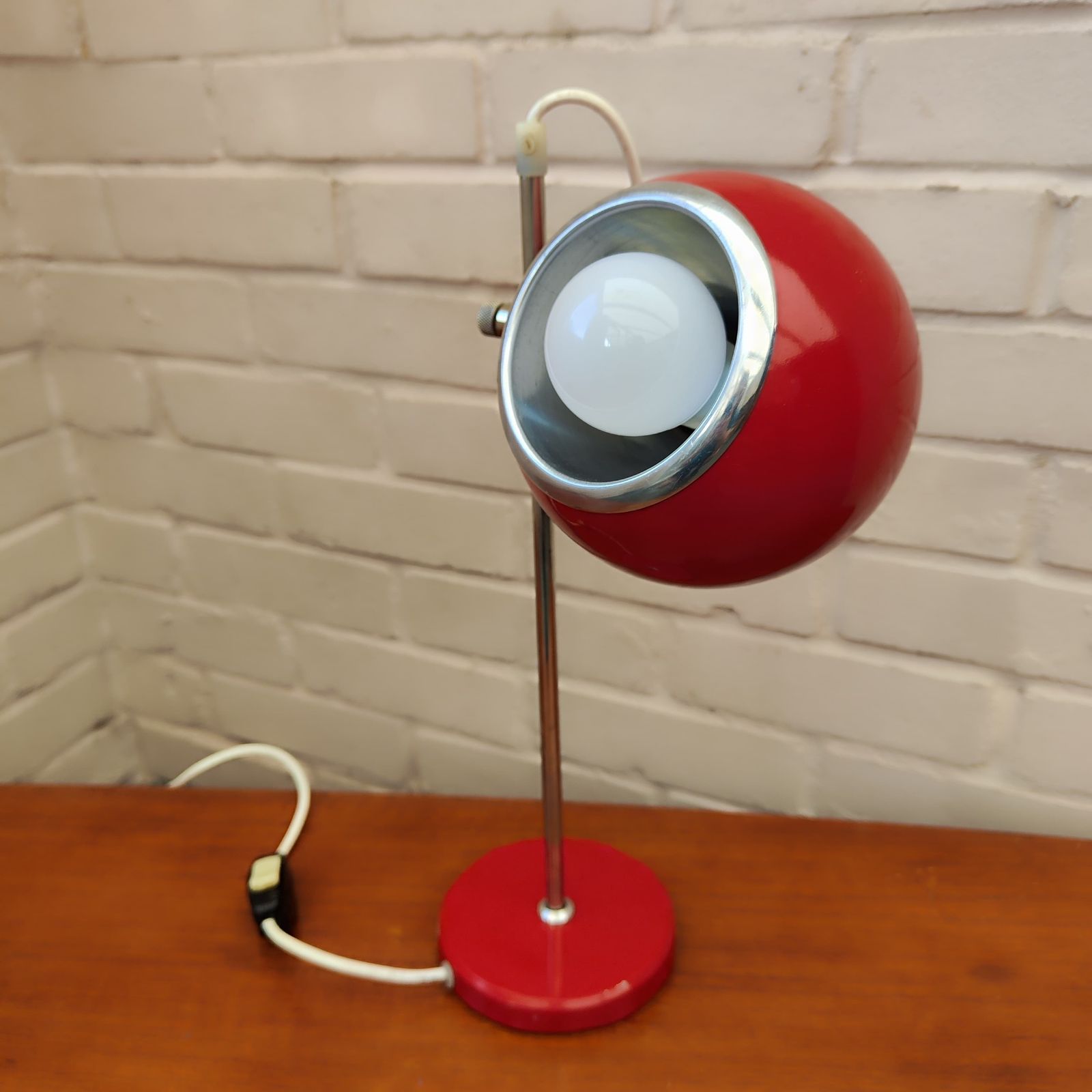 Hungarian Space Age Eyeball Desk Lamp By Elektrofém, 1970s photo for sale