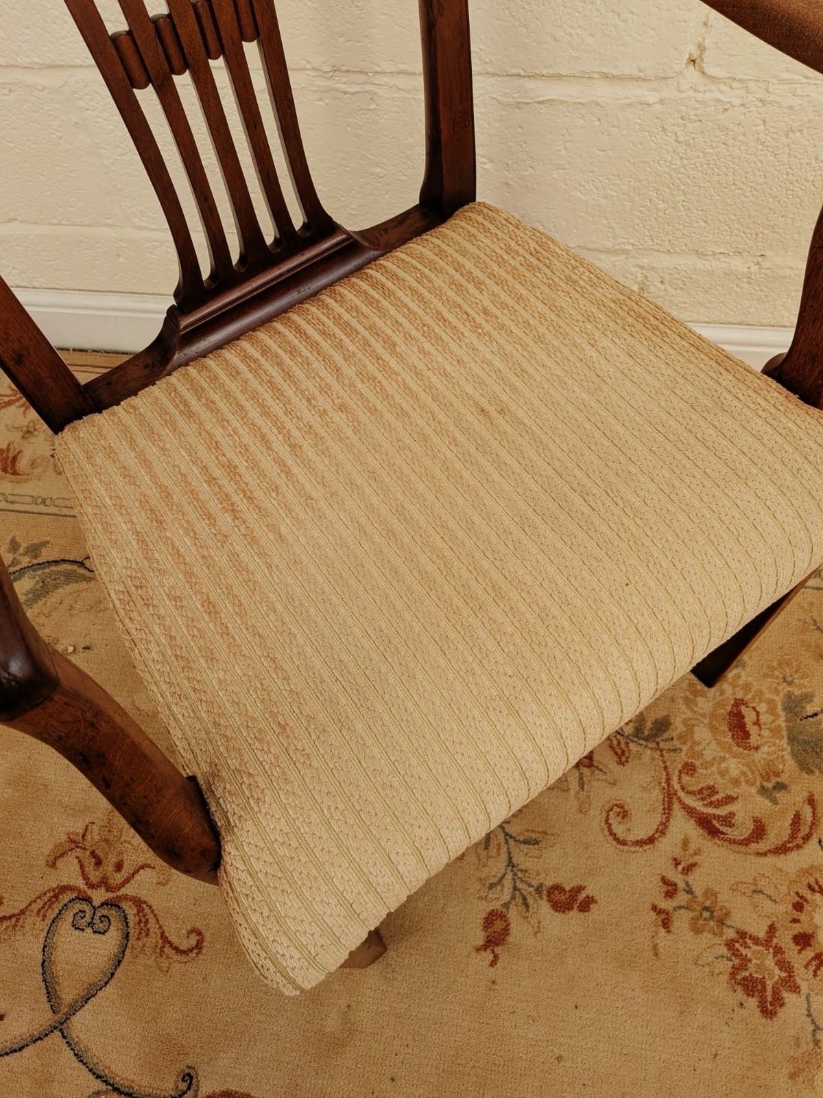 19th Century Mahogany Upholstered Armchair photo Furniture