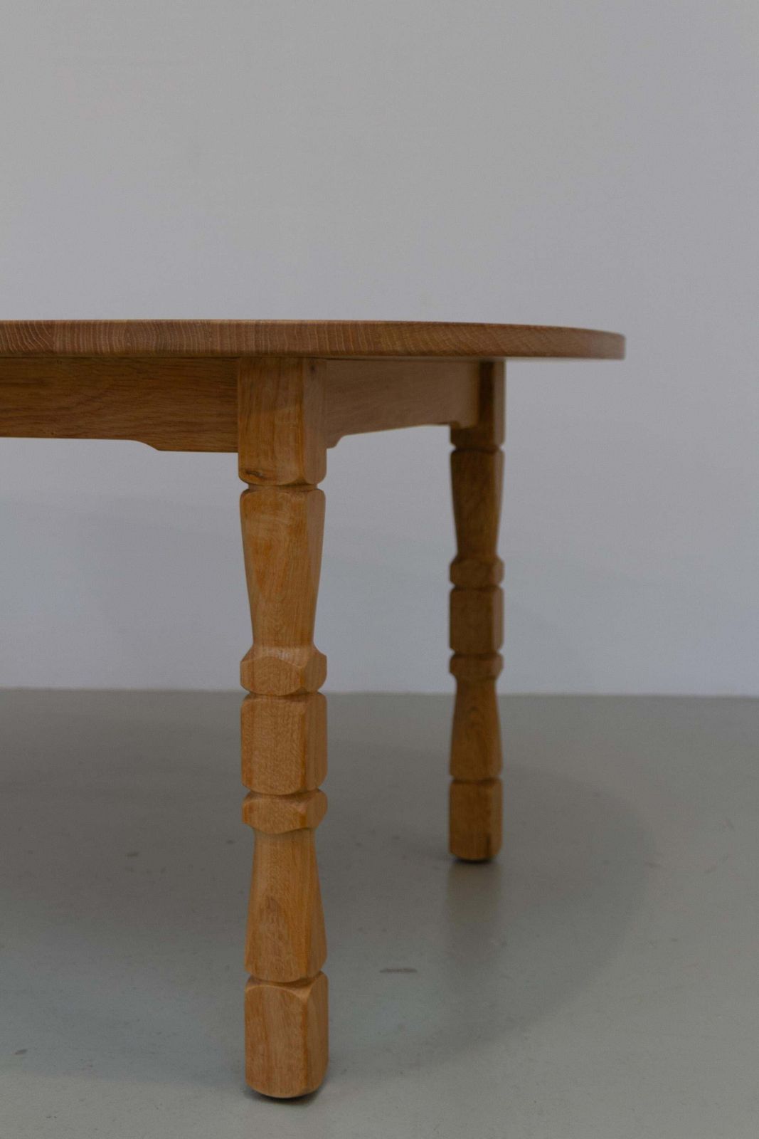 Danish Brutalist Oak Extendable Dining Table By Henning Kjærnulf, 1970s. photo Furniture