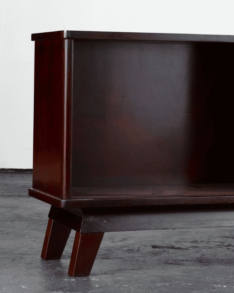 Small French C.1950s Rosewood Veneer & Aluminium Sideboard. photo vinterior