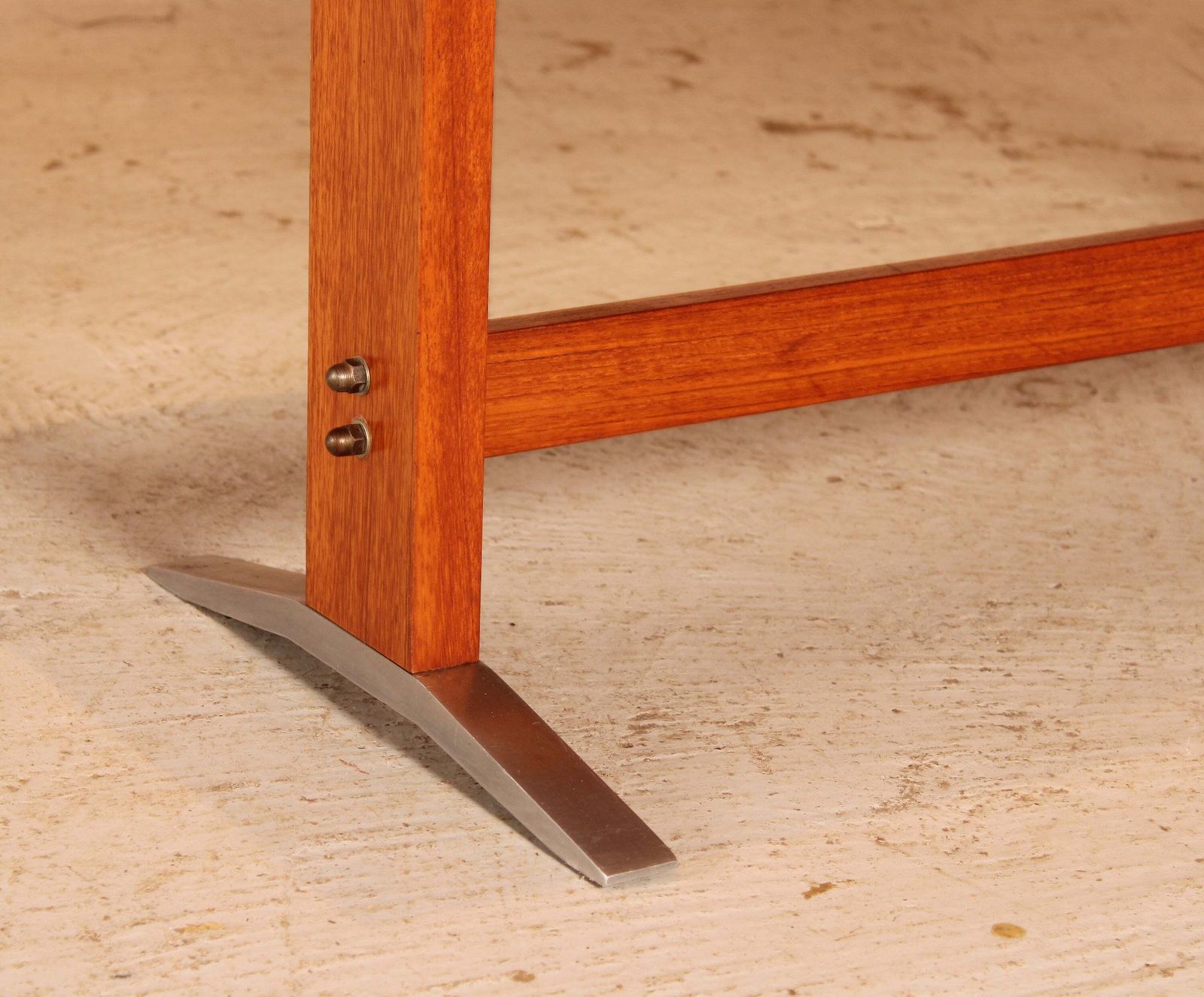 German Mid Century Teak Coffee Table With Cast Aluminium Legs, Circa 1960s photo Furniture