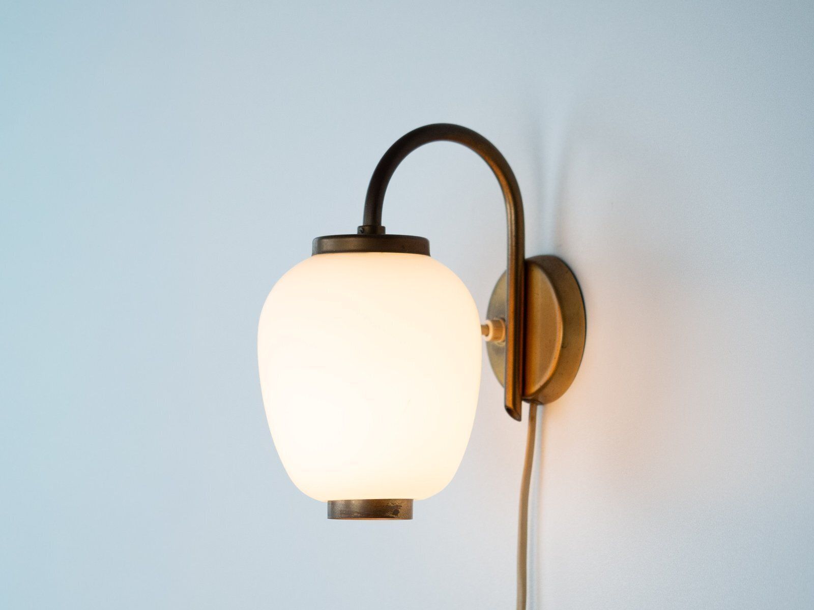 Vintage Danish Kina Sconces By Bent Karlby For Lyfa, 1940s, Set Of 2 photo vinterior