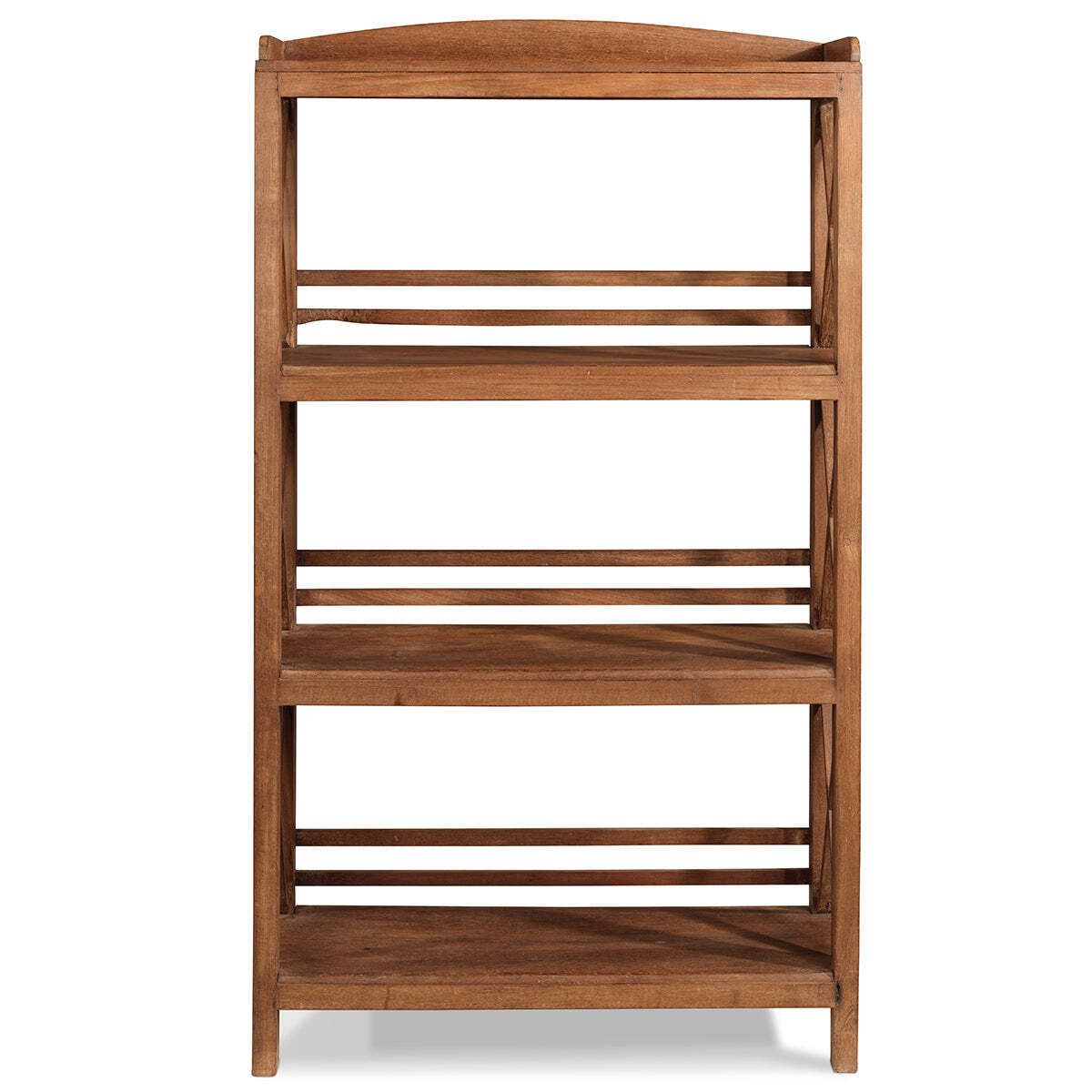 Vintage Indian Wooden Bookshelf photo furniture