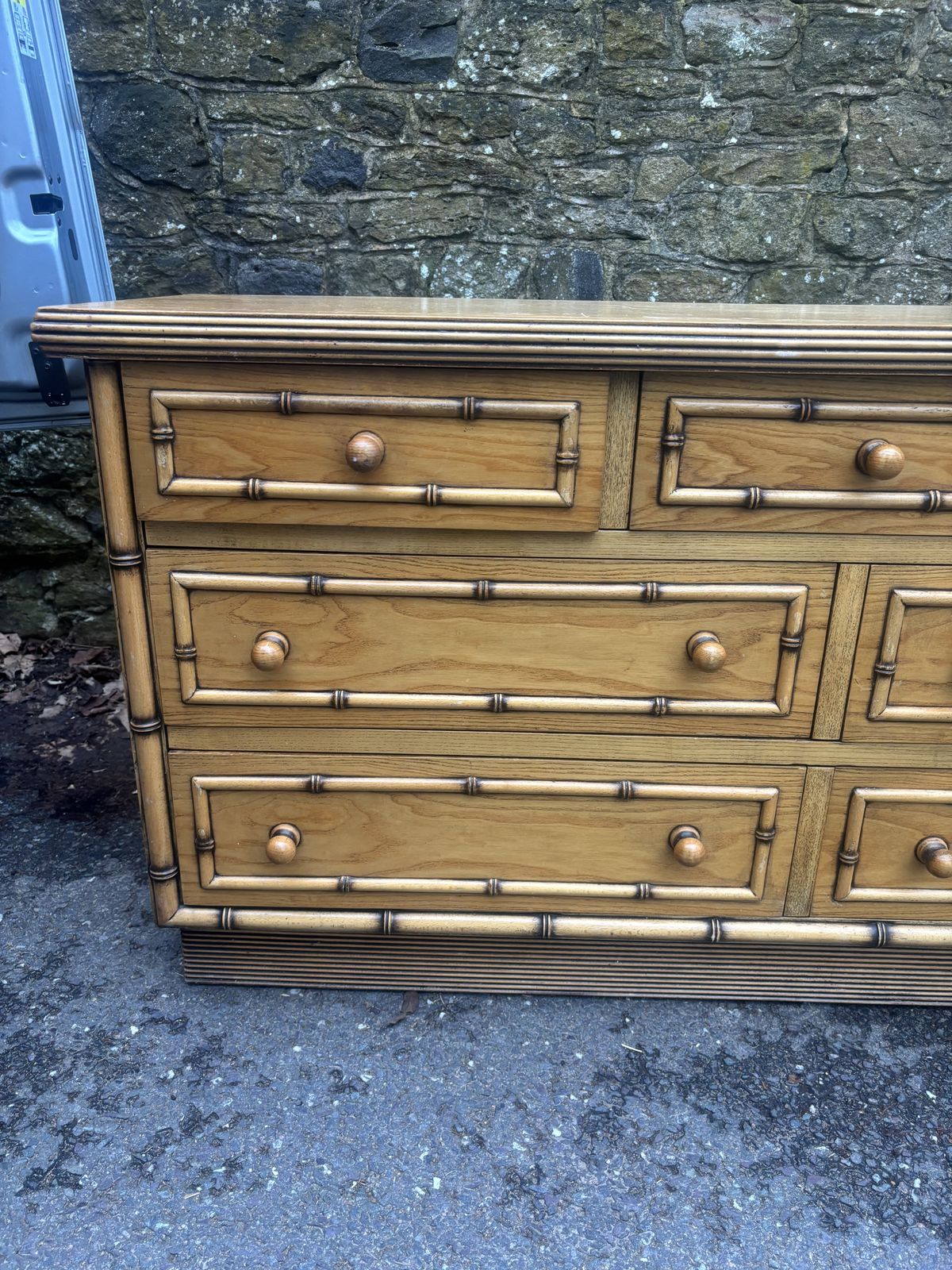 Vintage Harrods Faux Bamboo Chest Of Drawers Sideboard photo furniture