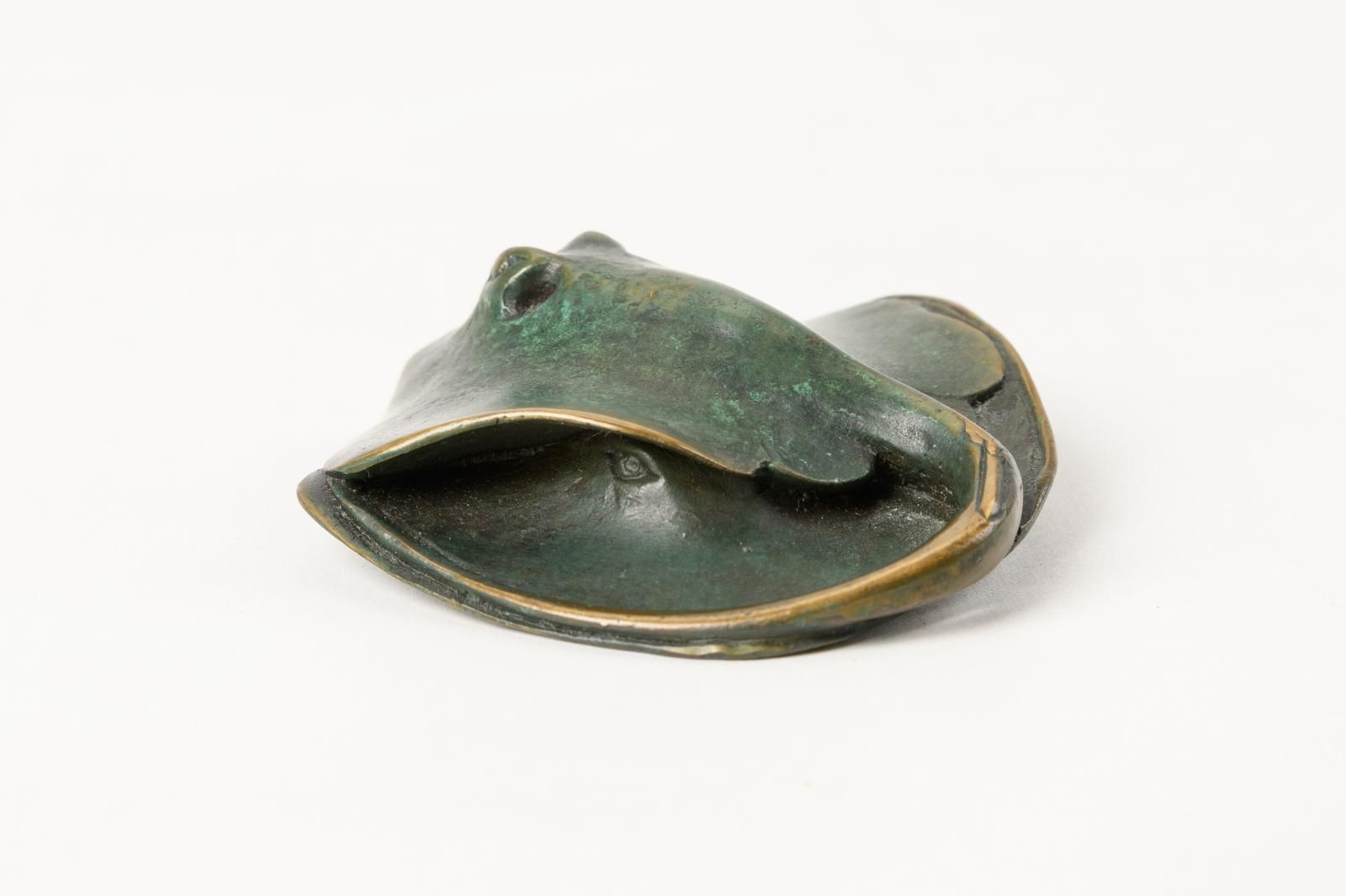 Silvio Apponyi (German Australian, B. 1949) Patinated Bronze Sculpture Of Two Stingrays photo vintage