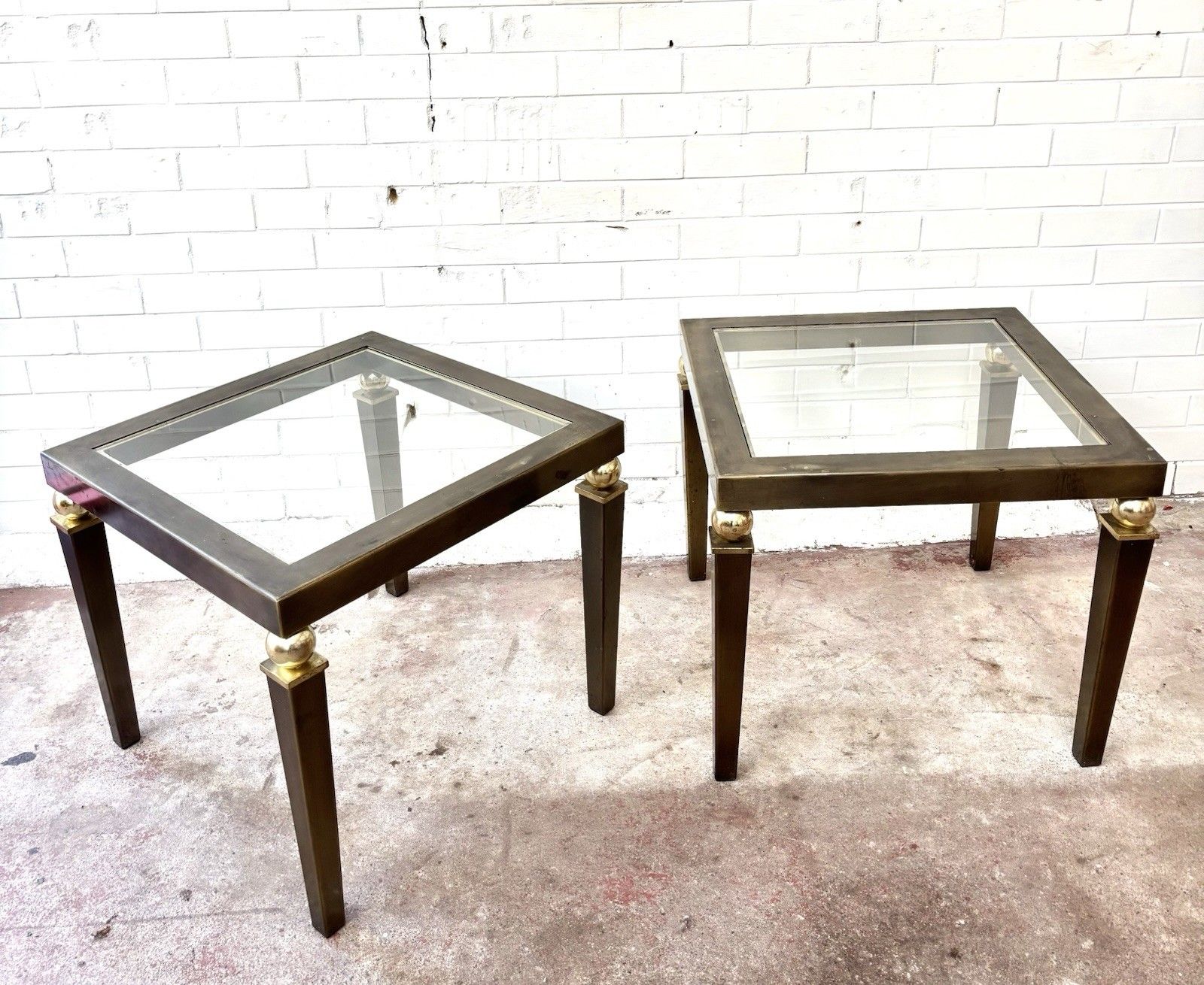 A Fantastic Pair Of Belgo Chrome 1970’s Chrome Side Tables. photo for sale
