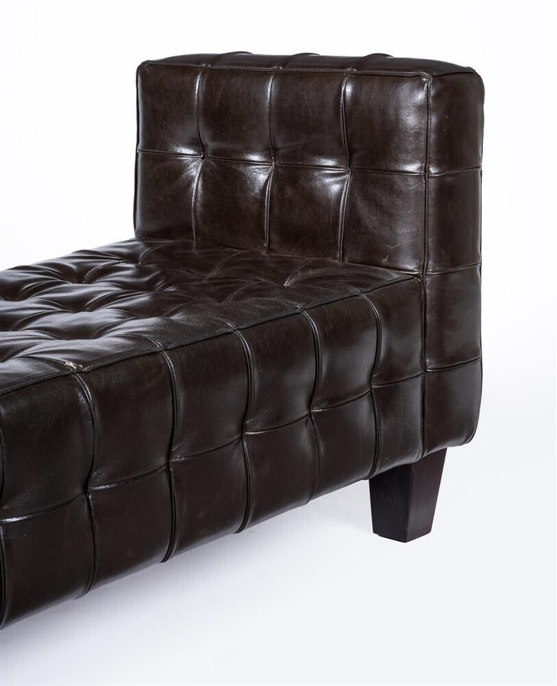Leather Window Seat By Stone International photo for sale