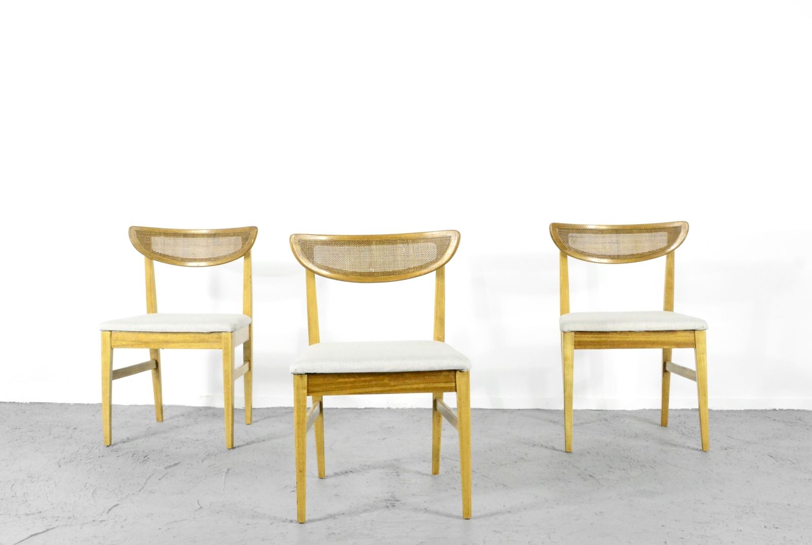 Very Rare Set Of 4 Vintage Midcentury Teak And Cane Bergere Chairs photo Furniture