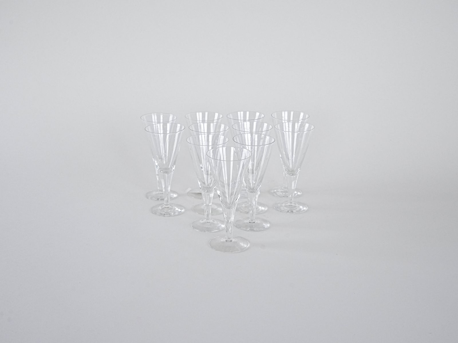 Set Of Crystal Glasses, Danish Design, 1970s, Manufacturer: Denmark photo for sale